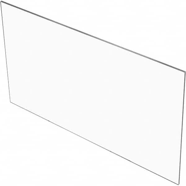 Social Distancing Partition: 84″ OAW, 36″ OAH, Plastic, Clear Clear, Plastic, 1/8″ Thick