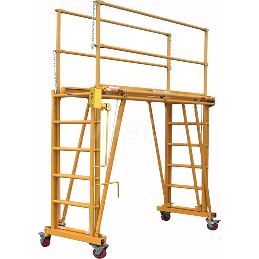 Tele-Tower - Scaffolding; Type: Tower Scaffold ; Section: Base ; Length (Feet): 8.000 ; Height (Feet): 11 ; Load Capacity (Lb.): 800.000 - Exact Industrial Supply