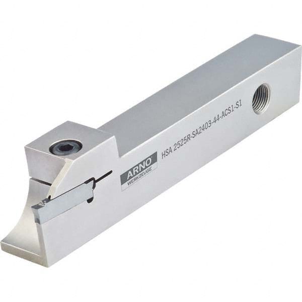 Arno - 0.63" Max Depth, 0.079 to 1.26" Width, External Left Hand Indexable Grooving/Cutoff Toolholder - Caliber Tooling