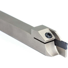 Arno - 0.63" Max Depth, 0.118 to 1.26" Width, External Left Hand Indexable Grooving/Cutoff Toolholder - Caliber Tooling