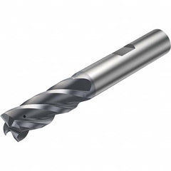 Sandvik Coromant - 5/8" Diam 4 Flute Solid Carbide 0.12" Corner Radius End Mill - Caliber Tooling