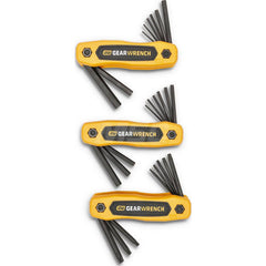 Hex Key Sets; Tool Type: Hex; Handle Type: Fold-Up; Measurement Type: SAE; Torx; Metric; Hex Size Range (Inch): 5/64 - 1/4; Hex Size Range (mm): 2.5 - 10; Torx Size Range: T-8 - T-40