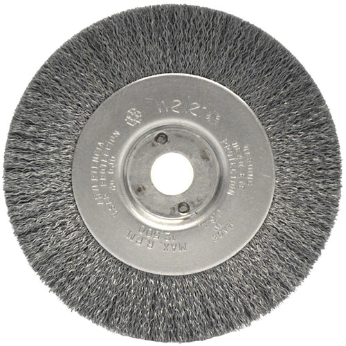 ‎4″ Narrow Face Crimped Wire Wheel, .0095″ Steel Fill, 1/2″-3/8″ Arbor Hole - Caliber Tooling