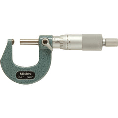 0-1″ Measuring Range-0.0001″ Graduation - Ratchet Thimble - Carbide Face - Ball Anvil Micrometer - Caliber Tooling