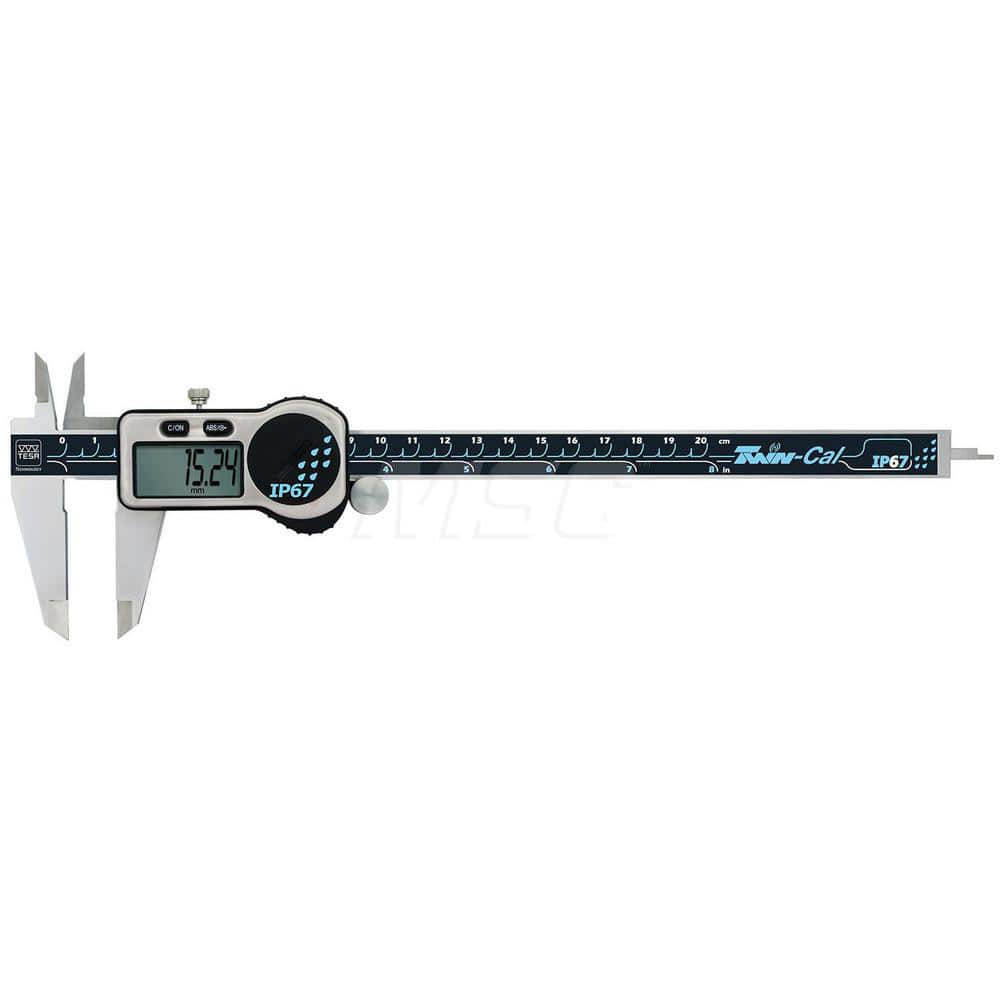 Electronic Caliper: 0 to 8″, 0.0005″ Resolution, IP67 0.0010″ Accuracy, Data Output