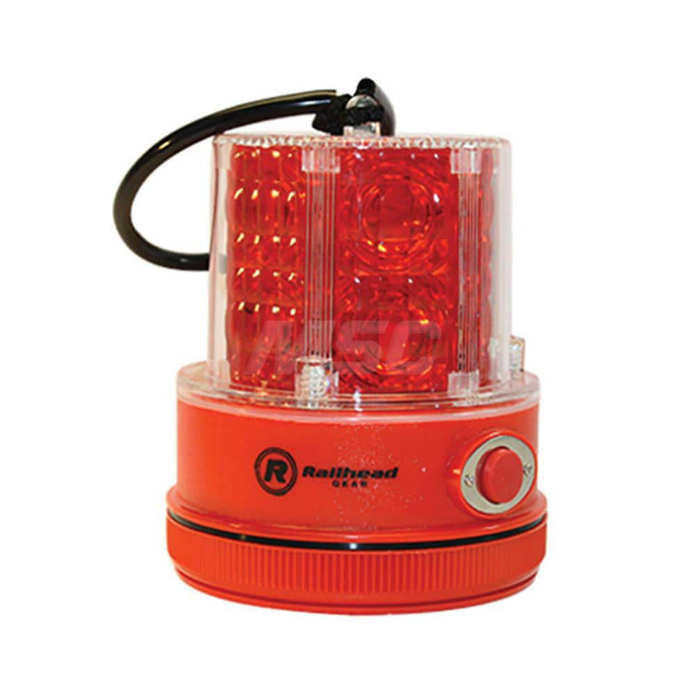 Strobe & Flashing Lights; Light Type: Revolving; Lens Color: Red; Lamp Type: LED; Mounting Type: Magnetic; NEMA Rating: 6; Voltage: All IQv Batteries; Recommended Environment: Industrial; Flashes Per Minute: 120