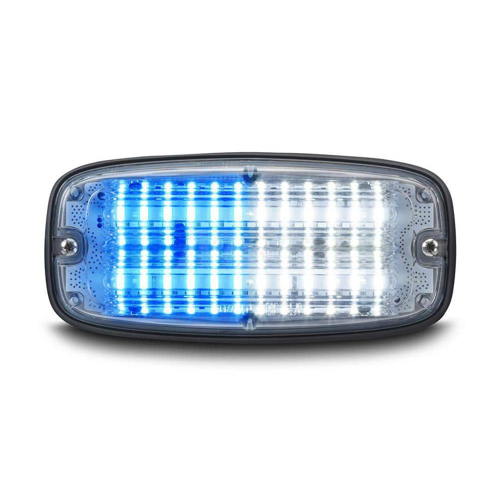 Emergency Light Assemblies; Type: Flashing Led Warning; Flash Rate: Variable; Flash Rate (FPM): 13; Mount: Surface; Color: Blue/White; Power Source: 12 Volt DC