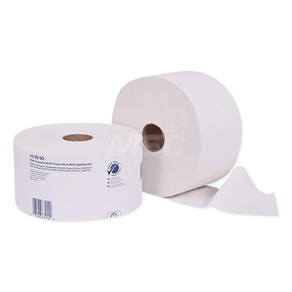 Bathroom Tissue: Standard Roll, Recycled Fiber, 2-Ply, White 3.5″ Sheet Length, 3.75″ Sheet Width