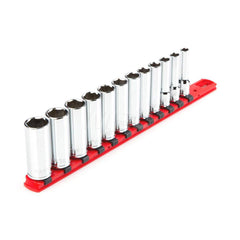 Socket Set: 3/8″ Drive 8 to 19 mm Socket, 6 Point