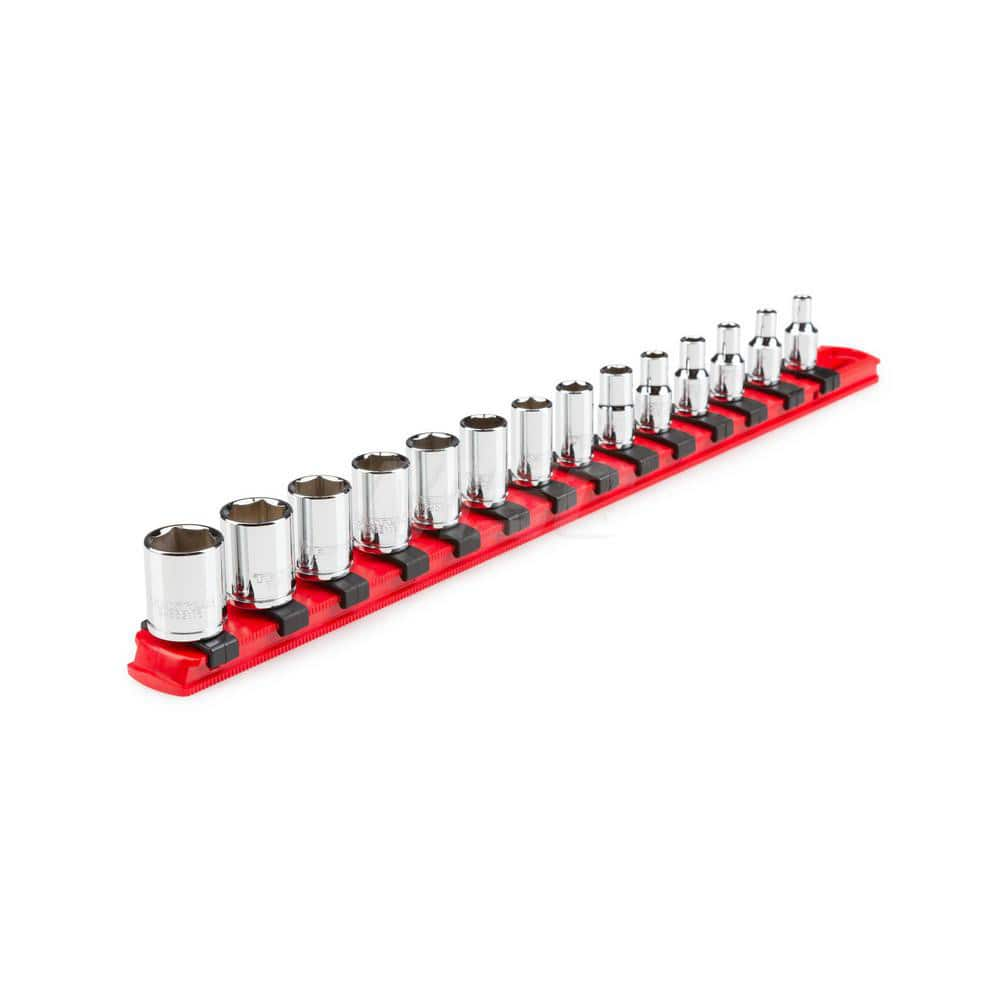 Socket Set: 1/4″ Drive 4 to 15 mm Socket, 6 Point