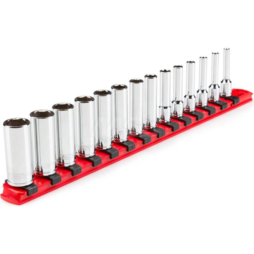 Socket Set: 1/4″ Drive 4 to 15 mm Socket, 6 Point