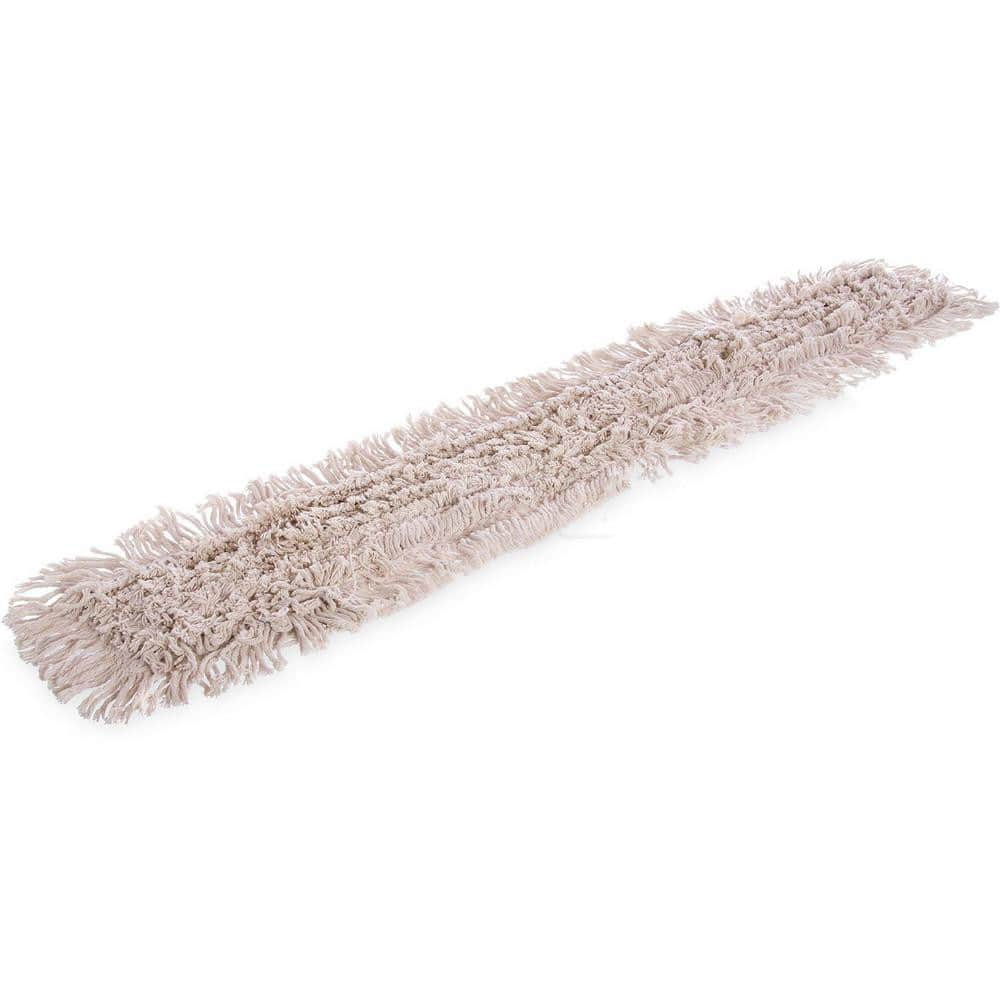 Dust Mop Heads & Pads; Type: Dust Mop Head; Mop Head Material: Cotton; Color: White; Launderable: Yes; Antimicrobial: No; Connection Type: Tie-on; For Frame Width: 5; Head Style: Fringed; Color: White; Color: White; Head Material: Cotton; Dust Mop Type: D