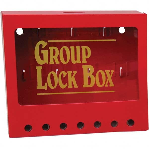 Brady - 1 8-Piece Kit 2-1/4" Deep x 8" Wide x 7" High Wall Mount Group Lockout Box - Caliber Tooling