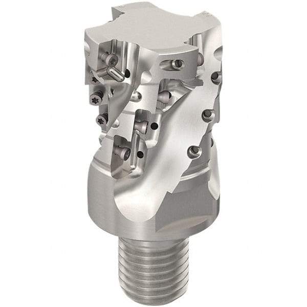 Seco - 40mm Cut Diam, 44mm Max Depth of Cut, 20mm Shank Diam, 61mm OAL, Indexable Square Shoulder Slot Milling End Mill - XO.X12.. Inserts, M20 Modular Connection, 90° Lead Angle, Through Coolant, Series 217.69-12-Helical - Caliber Tooling