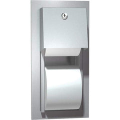 ASI-American Specialties, Inc. - Standard Double Roll Stainless Steel Toilet Tissue Dispenser - 8" Wide x 14" High x 6-1/2" Deep, Silver - Caliber Tooling