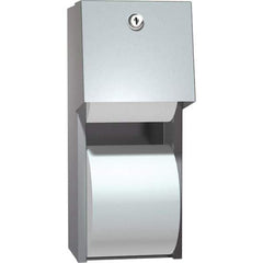 ASI-American Specialties, Inc. - Standard Double Roll Stainless Steel Toilet Tissue Dispenser - 6" Wide x 12" High x 6-1/2" Deep, Silver - Caliber Tooling