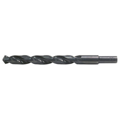 15/32 RHS / RHC HSS 135 Degree Split Point Heavy Duty Jobber Length Drill - Steam Oxide - Exact Industrial Supply