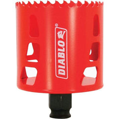 Freud - 2-11/16" Diam, 2-3/8" Cutting Depth, Hole Saw - Bi-Metal Saw, Toothed Edge - Caliber Tooling