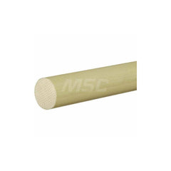 Plastic Rod: Garolite (G-10 & FR4), 4' Long, 3/4″ Dia, Yellow Rockwell M-110