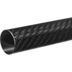 USA Sealing - 7/8" ID x 1" OD, 12" Long, Black Carbon Fiber (Twill Weave) Round Tube - Caliber Tooling