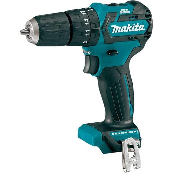 Makita - 12 Volt 3/8" Keyless Chuck Cordless Hammer Drill - 0 to 22,500 BPM, 0 to 1,500 RPM, Reversible - Caliber Tooling