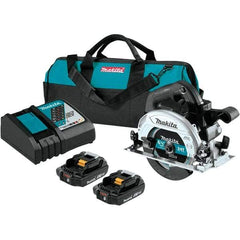 Makita - 18 Volt, 6-1/2" Blade, Cordless Circular Saw - 5,000 RPM, 2 Lithium-Ion Batteries Included - Caliber Tooling