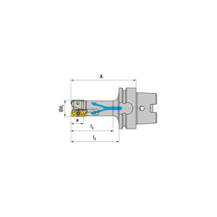 Indexable Square-Shoulder End Mill:  MHPC.50.R.0319H63A63,  Taper Shank Uses  3,  Normal Pressure,  100.00 mm OAL