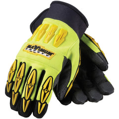 ‎120-4000/XXL All Purp Work Gloves - Mad Max - HV Yellow - Black Reinforced Synthetic Leather Palm