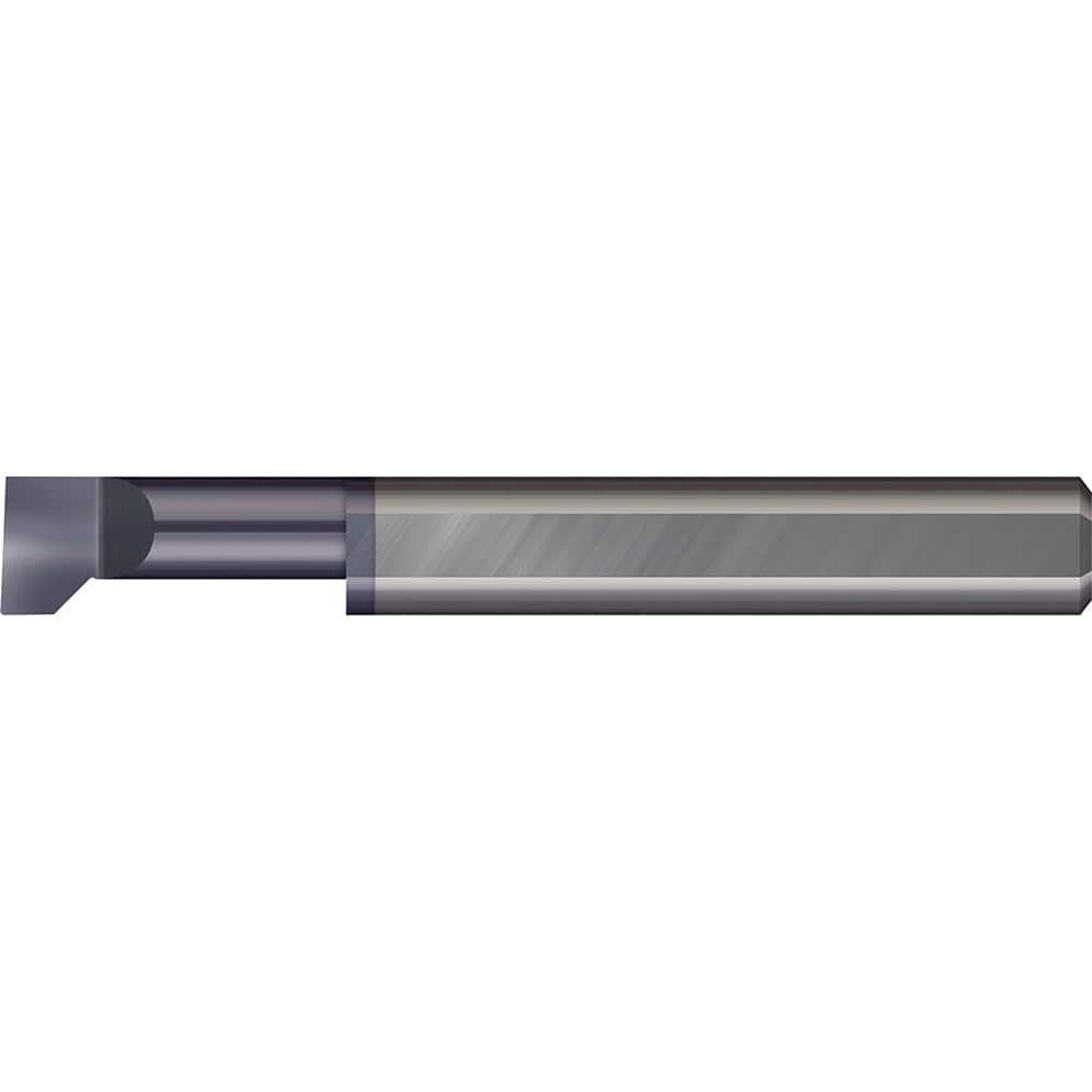 Micro 100 - Thread Relief Tools; Material: Solid Carbide ; Cutting Diameter (Inch): 5/32 ; Flat Width (Decimal Inch): 0.0630 ; Cutting Depth (Inch): 1/2 ; Projection (Decimal Inch): 0.0400 ; Shank Diameter (Inch): 3/16 - Exact Industrial Supply