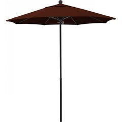 California Umbrella - Patio Umbrellas; Umbrella Diameter (Inch): 90 ; Height (Feet): 7.750 ; Fabric Color: Pacifica Brick ; Base Included: No ; Frame Material: Aluminum ; Frame Color: Black - Exact Industrial Supply