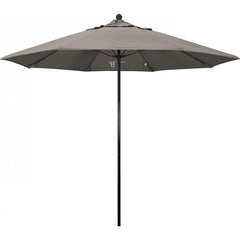 California Umbrella - Patio Umbrellas; Umbrella Diameter (Inch): 108 ; Height (Feet): 8.750 ; Fabric Color: Pacifica Taupe ; Base Included: No ; Frame Material: Fiberglass-reinforced Nylon ; Frame Color: Black - Exact Industrial Supply