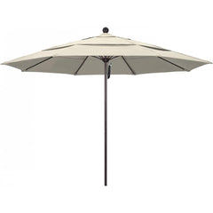 California Umbrella - Patio Umbrellas; Umbrella Diameter (Inch): 132 ; Height (Feet): 8.916 ; Fabric Color: Beige ; Base Included: No ; Frame Material: Aluminum ; Frame Color: Bronze - Exact Industrial Supply