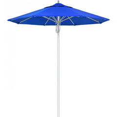 California Umbrella - Patio Umbrellas; Umbrella Diameter (Inch): 90 ; Height (Feet): 8.666 ; Fabric Color: Pacific Blue ; Base Included: No ; Frame Material: Aluminum ; Frame Color: Silver - Exact Industrial Supply