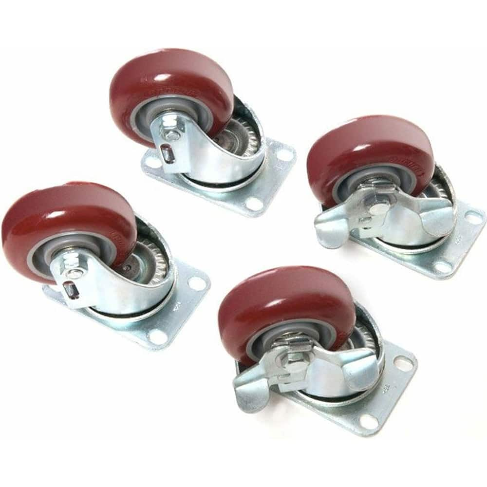 Linco - Standard Casters; Mount: Top Plate ; Style: Swivel ; Wheel Diameter: 3 (Inch); Wheel Width: 1-1/4 (Inch); Overall Height (Inch): 4-1/8 ; Load Capacity (Lb.): 800.000 - Exact Industrial Supply