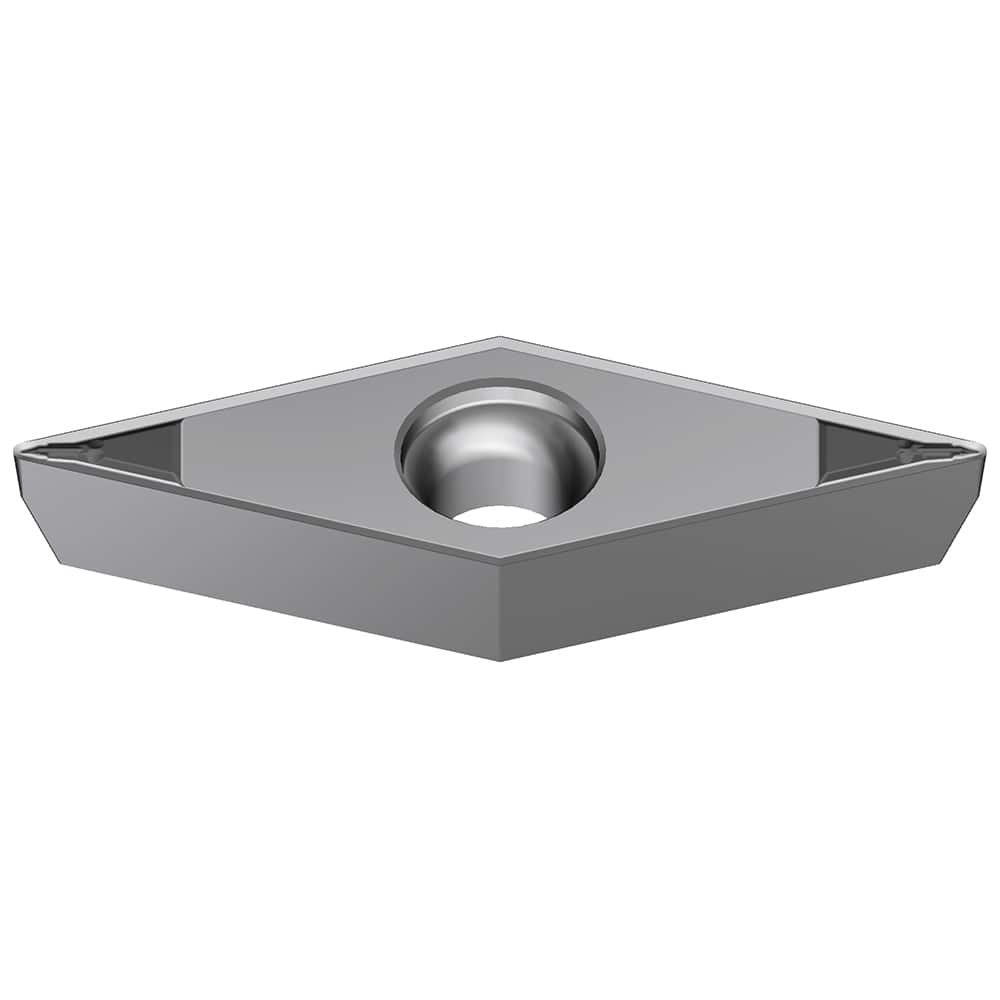 VCMT631ELB AC8025P Carbide Turning Insert Absotech Finish, 8.3mm Long, 4.76mm Inscribed Circle, 0.4mm Corner Radius, 2.38mm Thick, 35° Included Angle, Series AC8000P