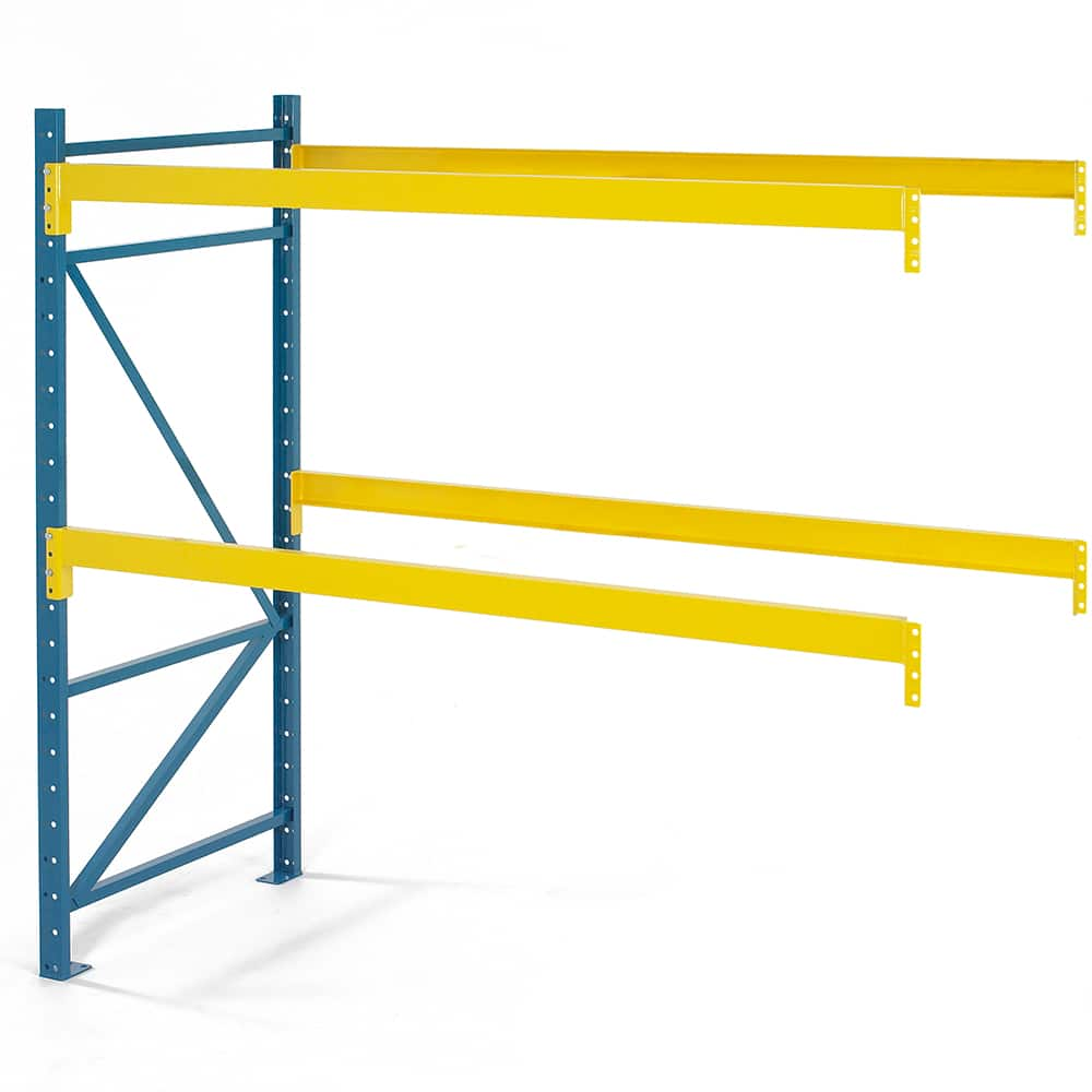 Steel King - Storage Racks; Type: Pallet Rack Add-On Unit ; Width (Inch): 72 ; Height (Inch): 96 ; Depth (Inch): 36 ; Number of Bays: 1 ; Color: Blue; Yellow - Exact Industrial Supply