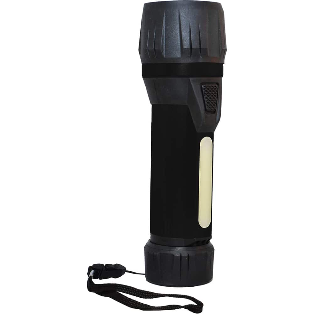 GoGreen Power - Flashlights; Type: Industrial/Tactical ; Bulb Type: LED ; Battery Size: D ; Rechargeable: Disposable ; Body Color: Black ; Complete Light Output (Lumens): 300 - Exact Industrial Supply