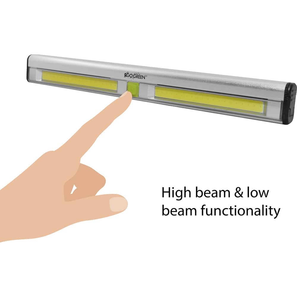 GoGreen Power - Flashlights; Type: Industrial/Tactical ; Bulb Type: LED ; Battery Size: AAA ; Rechargeable: Disposable ; Body Color: Silver ; Complete Light Output (Lumens): 300 - Exact Industrial Supply