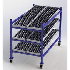 UNEX Manufacturing - Steel Shelving Type: Mobile Gravity Rack Starter or Add-On: Starter Unit - Caliber Tooling