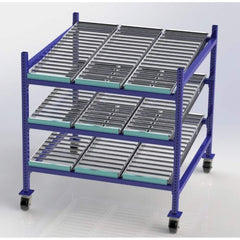 UNEX Manufacturing - Steel Shelving Type: Mobile Gravity Rack Starter or Add-On: Starter Unit - Caliber Tooling