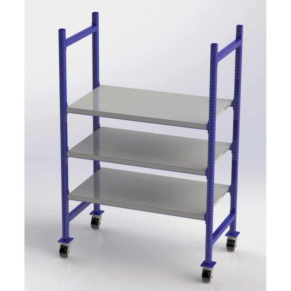 UNEX Manufacturing - Steel Shelving Type: Mobile Pick Tray Rack Starter or Add-On: Starter Unit - Caliber Tooling