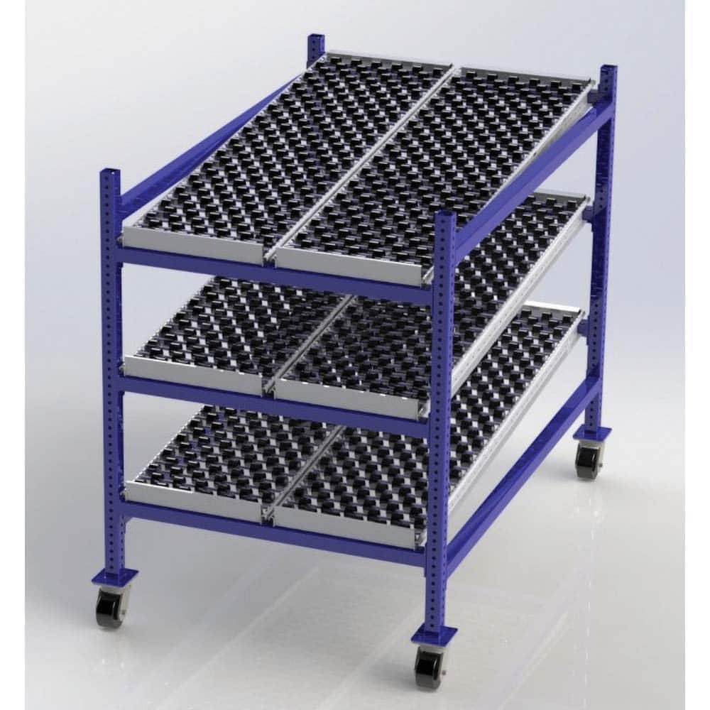 UNEX Manufacturing - Steel Shelving Type: Mobile Gravity Rack Starter or Add-On: Starter Unit - Caliber Tooling