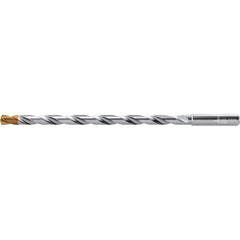 Extra Length Drill Bit: 0.1875″ Dia, 140 °, Solid Carbide TiSiAlCrN Finish, 3.937″ Flute Length, 5.197″ OAL, Straight-Cylindrical Shank, Series DC160-16-A1