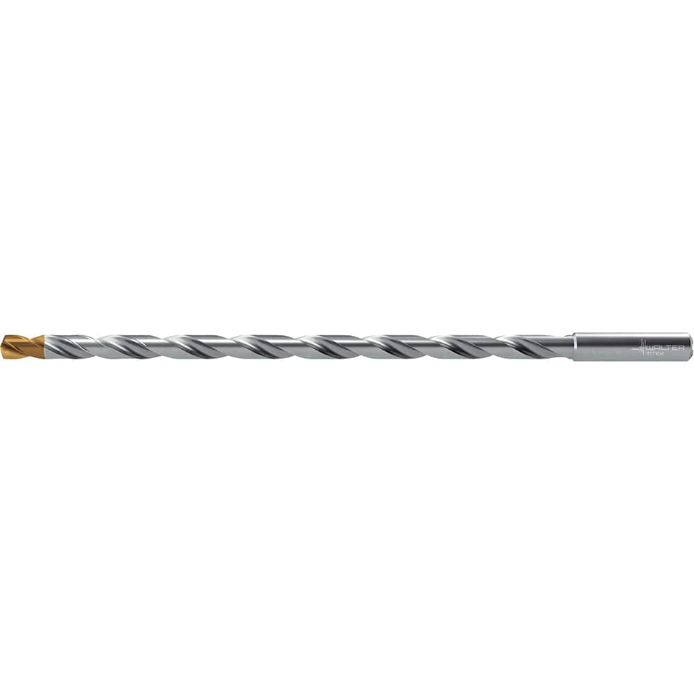 Extra Length Drill Bit: 0.2677″ Dia, 140 °, Solid Carbide TiSiAlCrN Finish, 6.378″ Flute Length, 7.874″ OAL, Straight-Cylindrical Shank, Series DC160-20-A1