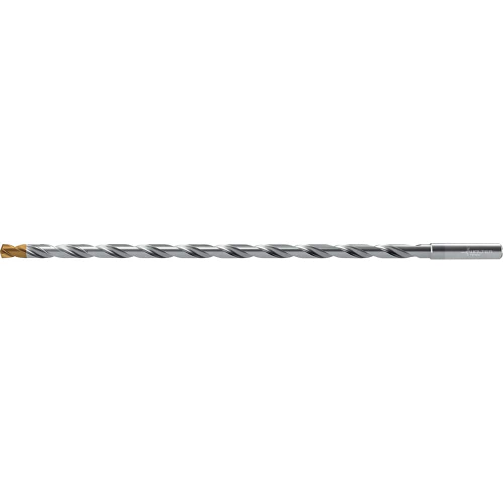 Extra Length Drill Bit: 0.1969″ Dia, 140 °, Solid Carbide TiSiAlCrN Finish, 5.709″ Flute Length, 6.969″ OAL, Straight-Cylindrical Shank, Series DC160-25-A1