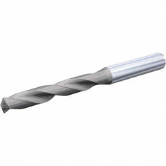 Screw Machine Length Drill Bit: 0.1378″ Dia, 140 °, Solid Carbide AlTiN & TiN Finish, Right Hand Cut, Spiral Flute, Straight-Cylindrical Shank, Series HPX