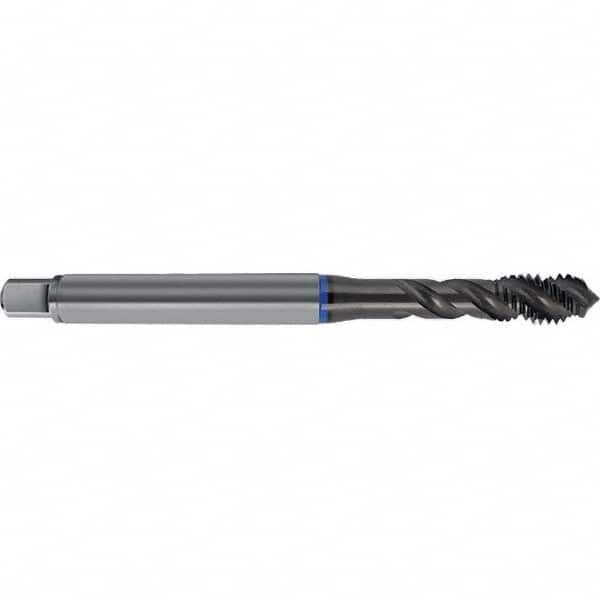 Spiral Flute Tap: M12 x 1.75, Metric, 3 Flute, Semi-Bottoming, 6HX Class of Fit, TiAlN Finish Right Hand Flute, Right Hand Thread, D8 & D9,Series 0393