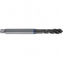 Spiral Flute Tap: M30 x 3.50, Metric, 4 Flute, Semi-Bottoming, 6HX Class of Fit, HSS-E, TiAlN Finish Right Hand Flute, Right Hand Thread, D12 & D13,Series 0393