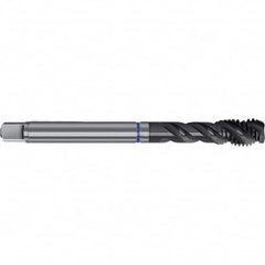 Spiral Flute Tap: M6 x 0.75, Metric Fine, 3 Flute, Bottoming, 6HX Class of Fit, TiAlN Finish Right Hand Flute, Right Hand Thread, D5 & D6, Series 4631