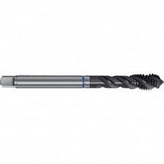 Spiral Flute Tap: M24 x 1.50, Metric Fine, 4 Flute, Semi-Bottoming, 6GX Class of Fit, HSS-E, TiAlN Finish Right Hand Flute, Right Hand Thread, D10 & D11, Series 4628